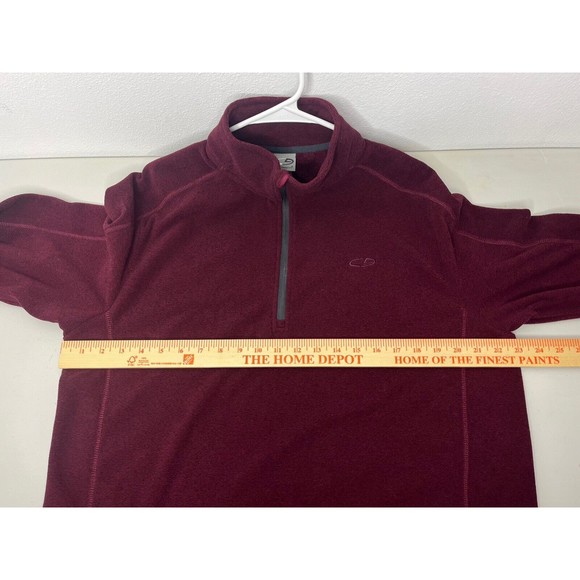 C9 by Champion 1/4 Zip Sweater Mens Large L Maroon Fleece Long Sleeve EUC - Picture 11 of 15